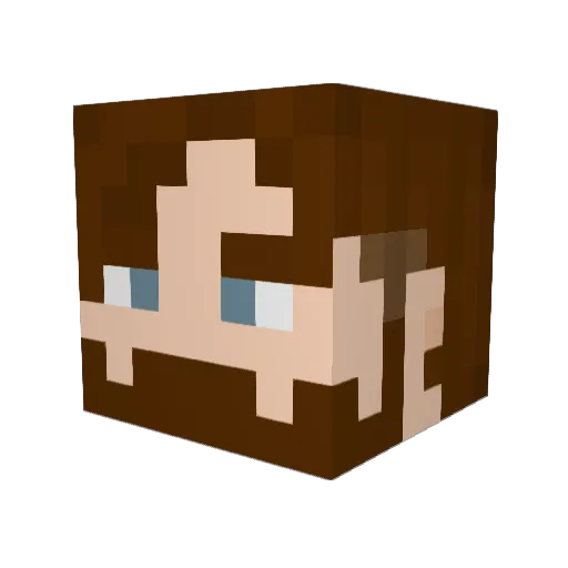 icanaras Minecraft avatar head, 3D render