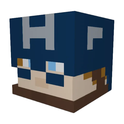icantblowOs Minecraft avatar head, 3D render