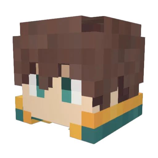icantguess Minecraft avatar head, 3D render