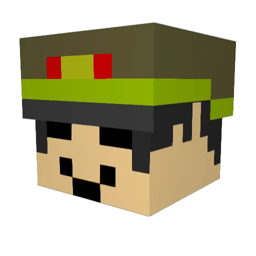 icchansan Minecraft avatar head, 3D render