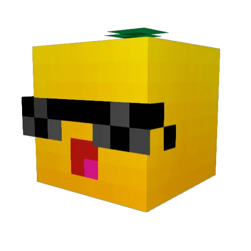 iccyAXL Minecraft avatar head, 3D render