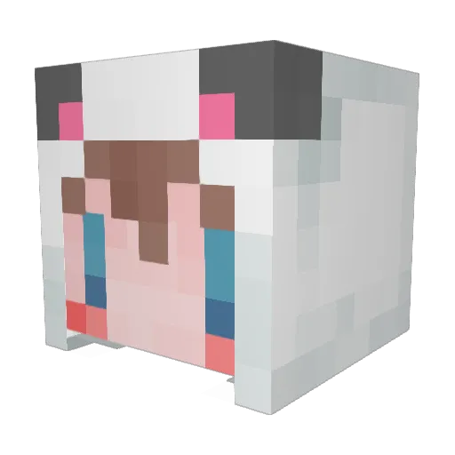 ice0o Minecraft avatar head, 3D render