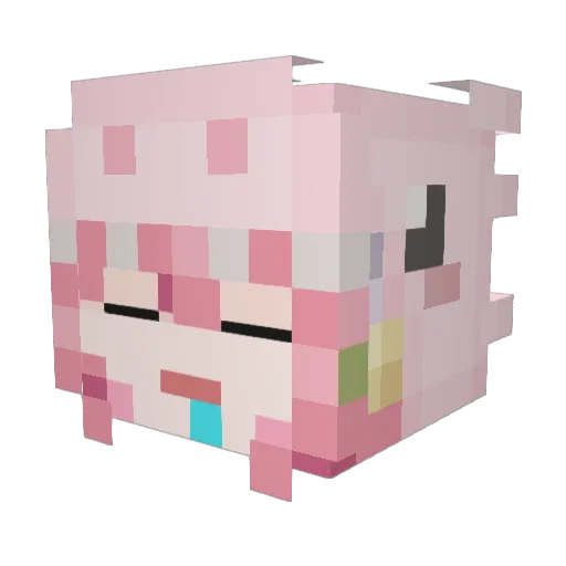 ice567 Minecraft avatar head, 3D render
