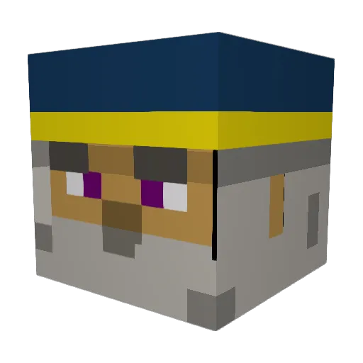 iceSap Minecraft avatar head, 3D render