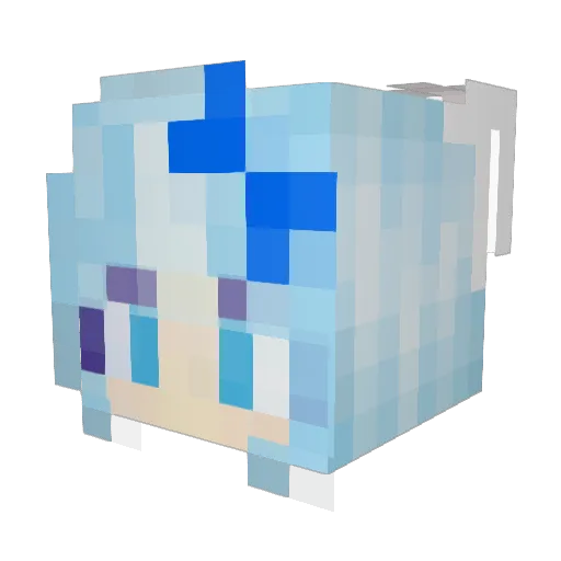 ice_cream_cake Minecraft avatar head, 3D render