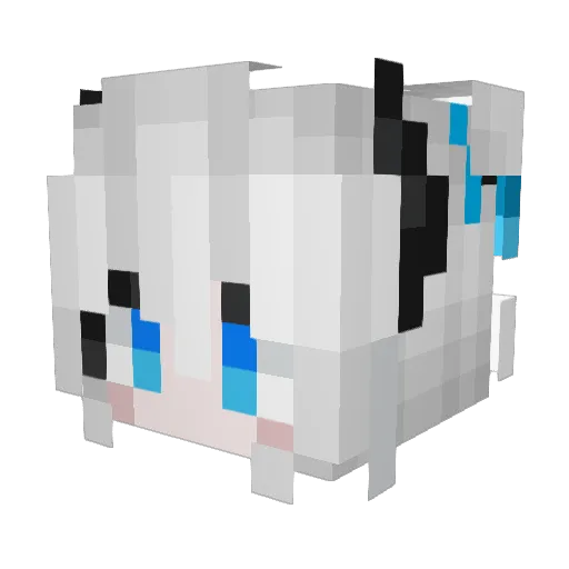 ice_dc Minecraft avatar head, 3D render