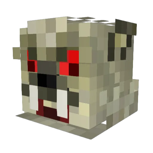 ice_snow Minecraft avatar head, 3D render