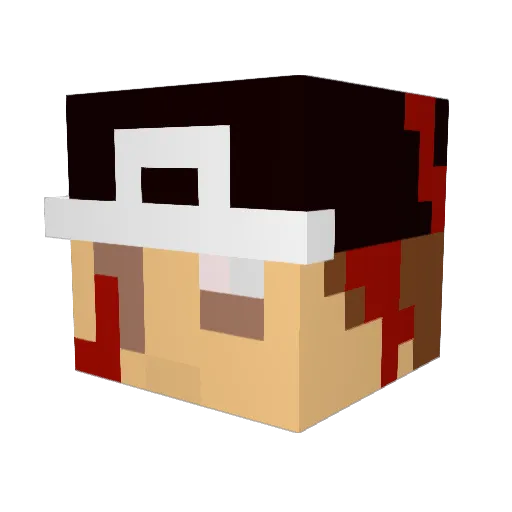 ice_sockdix Minecraft avatar head, 3D render