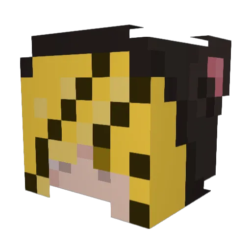 icebearpaw Minecraft avatar head, 3D render
