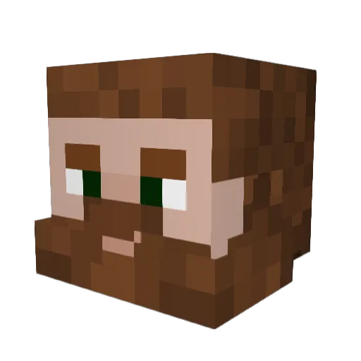 iceberg10 Minecraft avatar head, 3D render