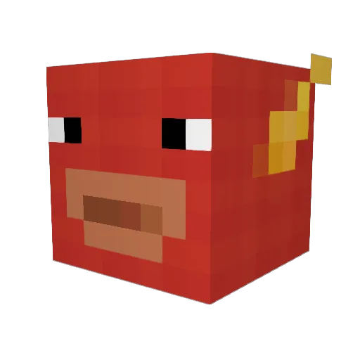 iceboing Minecraft avatar head, 3D render