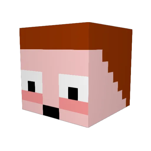 icecar123 Minecraft avatar head, 3D render