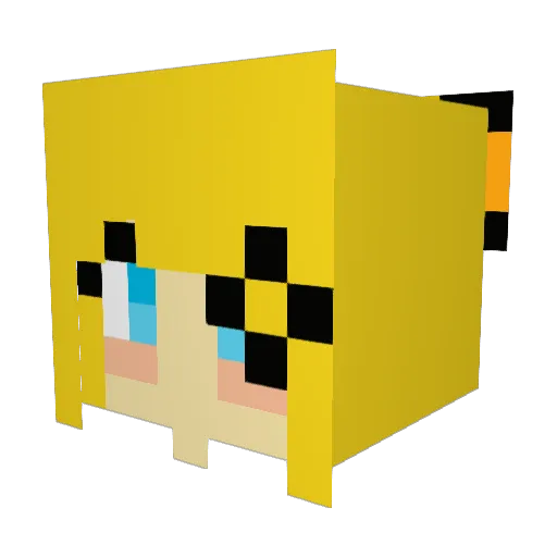 icecat768 Minecraft avatar head, 3D render