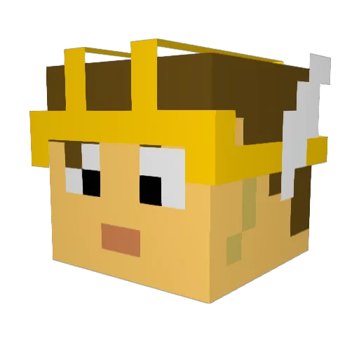 iceclown Minecraft avatar head, 3D render