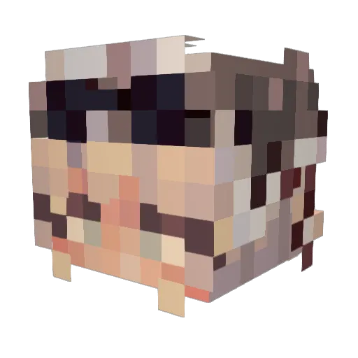 icecrea_m2 Minecraft avatar head, 3D render