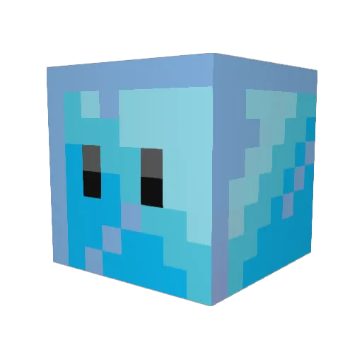 icecube4 Minecraft avatar head, 3D render