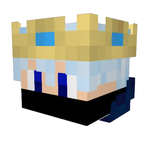 icecube_1gg Minecraft avatar head, 3D render