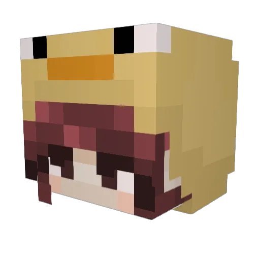 icecyy Minecraft avatar head, 3D render