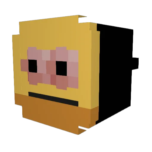 icedDesert_ Minecraft avatar head, 3D render
