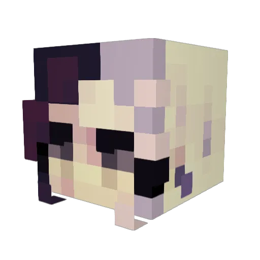 iced_chaiii Minecraft avatar head, 3D render