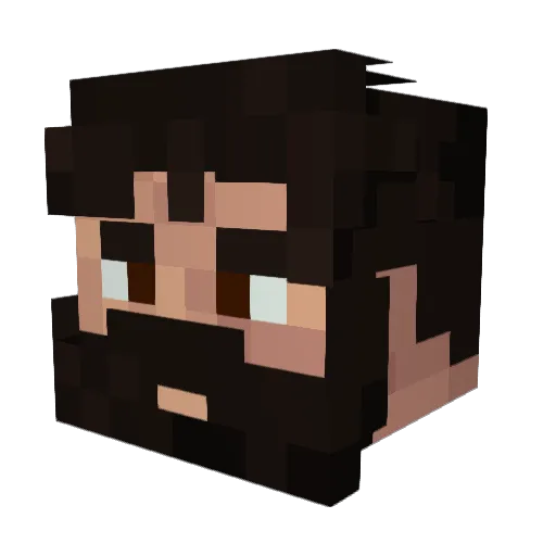 iced_chailatte Minecraft avatar head, 3D render