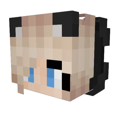 icedh Minecraft avatar head, 3D render
