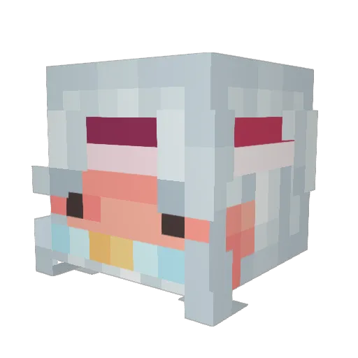 icedink Minecraft avatar head, 3D render