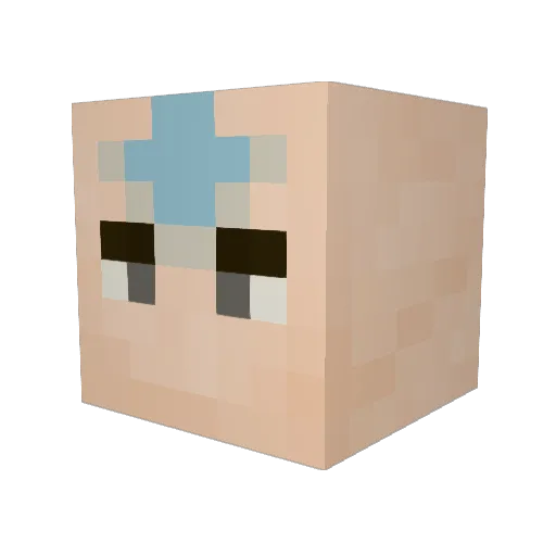 icedragonv2 Minecraft avatar head, 3D render