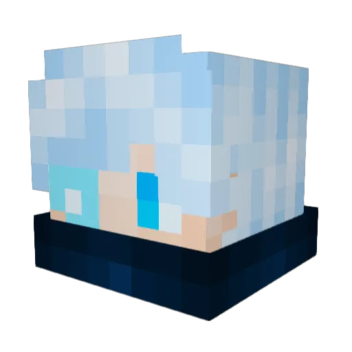 iceeunexpected Minecraft avatar head, 3D render