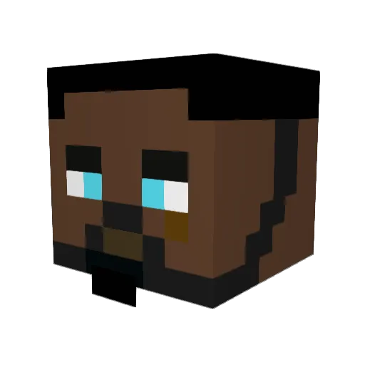 iceeverse Minecraft avatar head, 3D render