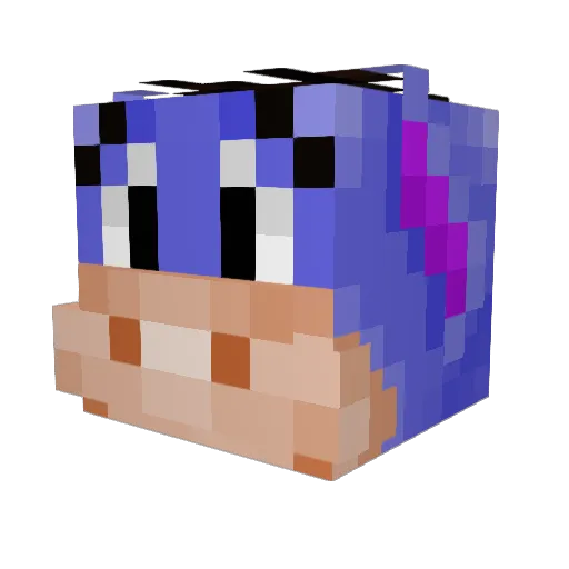 iceeybear Minecraft avatar head, 3D render