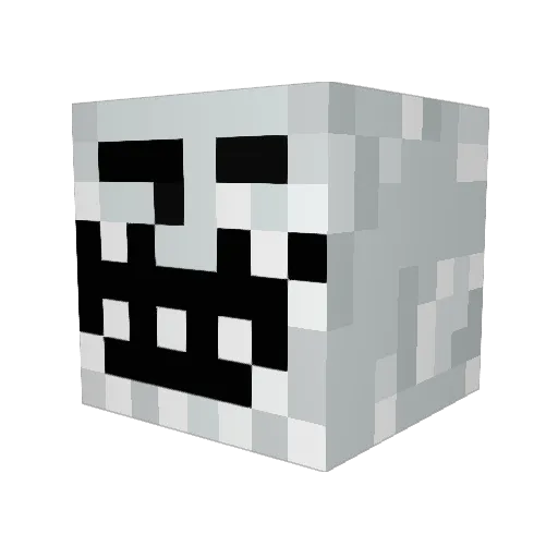 icefetching Minecraft avatar head, 3D render