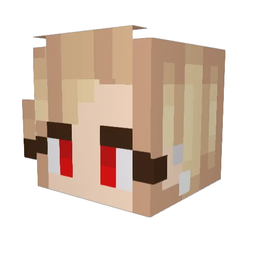 icefinixXD Minecraft avatar head, 3D render