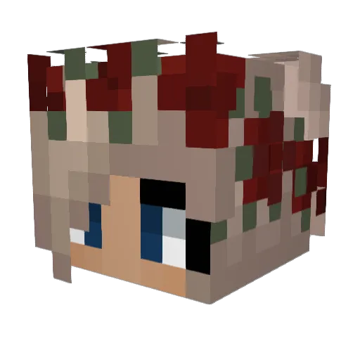 iceiise Minecraft avatar head, 3D render
