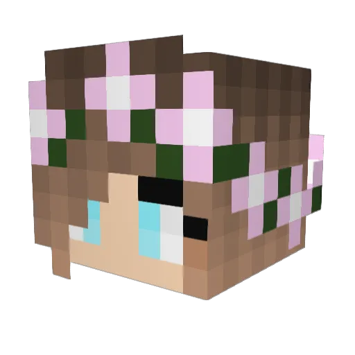 icelollypop Minecraft avatar head, 3D render