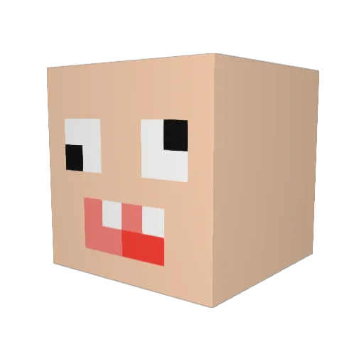 icepigs Minecraft avatar head, 3D render
