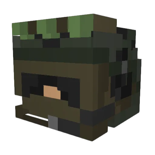 iceplxys Minecraft avatar head, 3D render