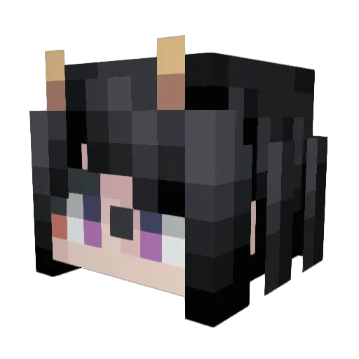 icepuc Minecraft avatar head, 3D render
