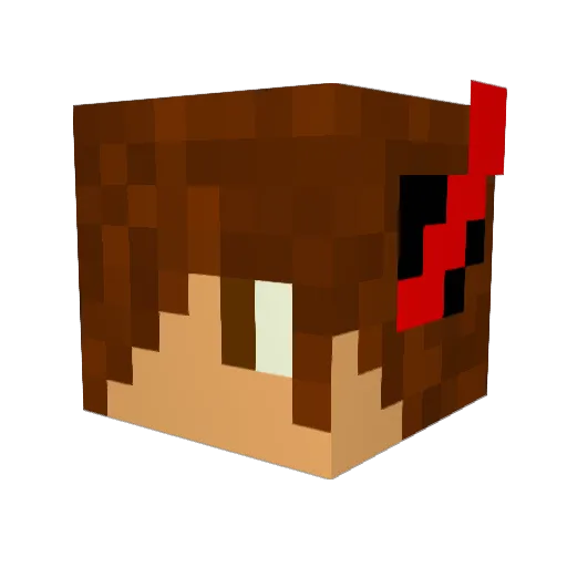 icered69 Minecraft avatar head, 3D render