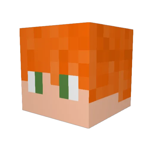 icerie Minecraft avatar head, 3D render