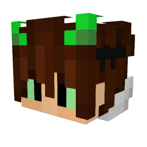 icervo Minecraft avatar head, 3D render