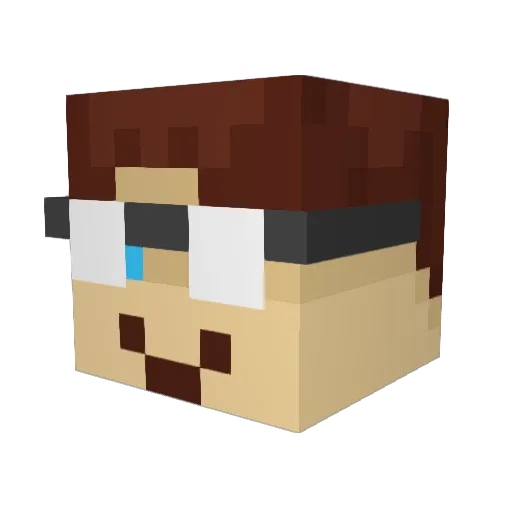 iceslate Minecraft avatar head, 3D render