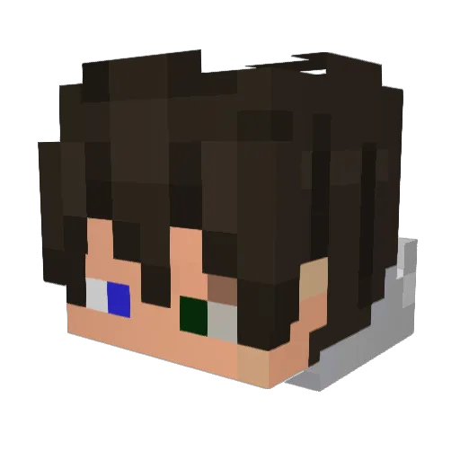 iceslic Minecraft avatar head, 3D render