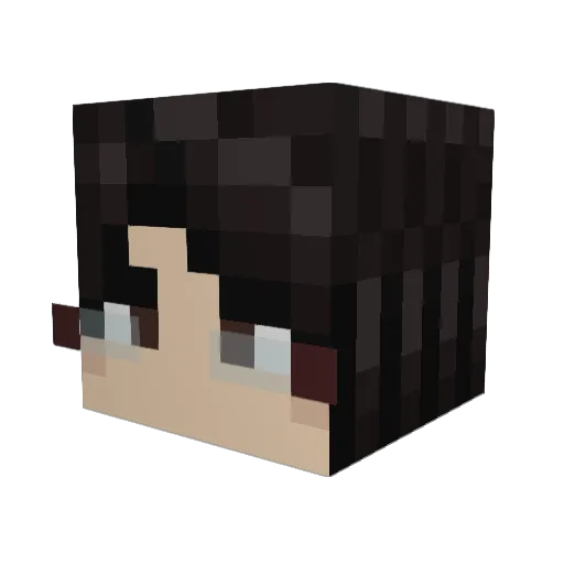 icestar_00 Minecraft avatar head, 3D render