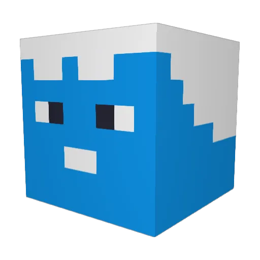 icevirus Minecraft avatar head, 3D render