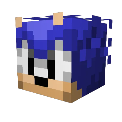 icewick Minecraft avatar head, 3D render