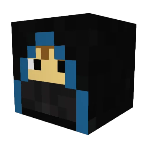 icewiz Minecraft avatar head, 3D render