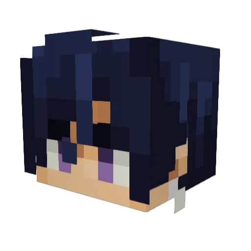 iceytaste Minecraft avatar head, 3D render