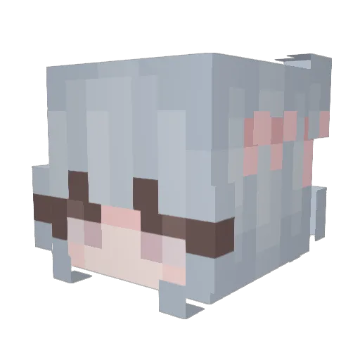 icg Minecraft avatar head, 3D render