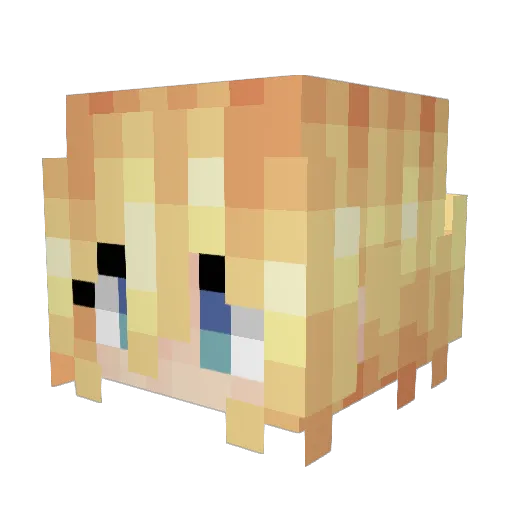 ichaivalrose Minecraft avatar head, 3D render